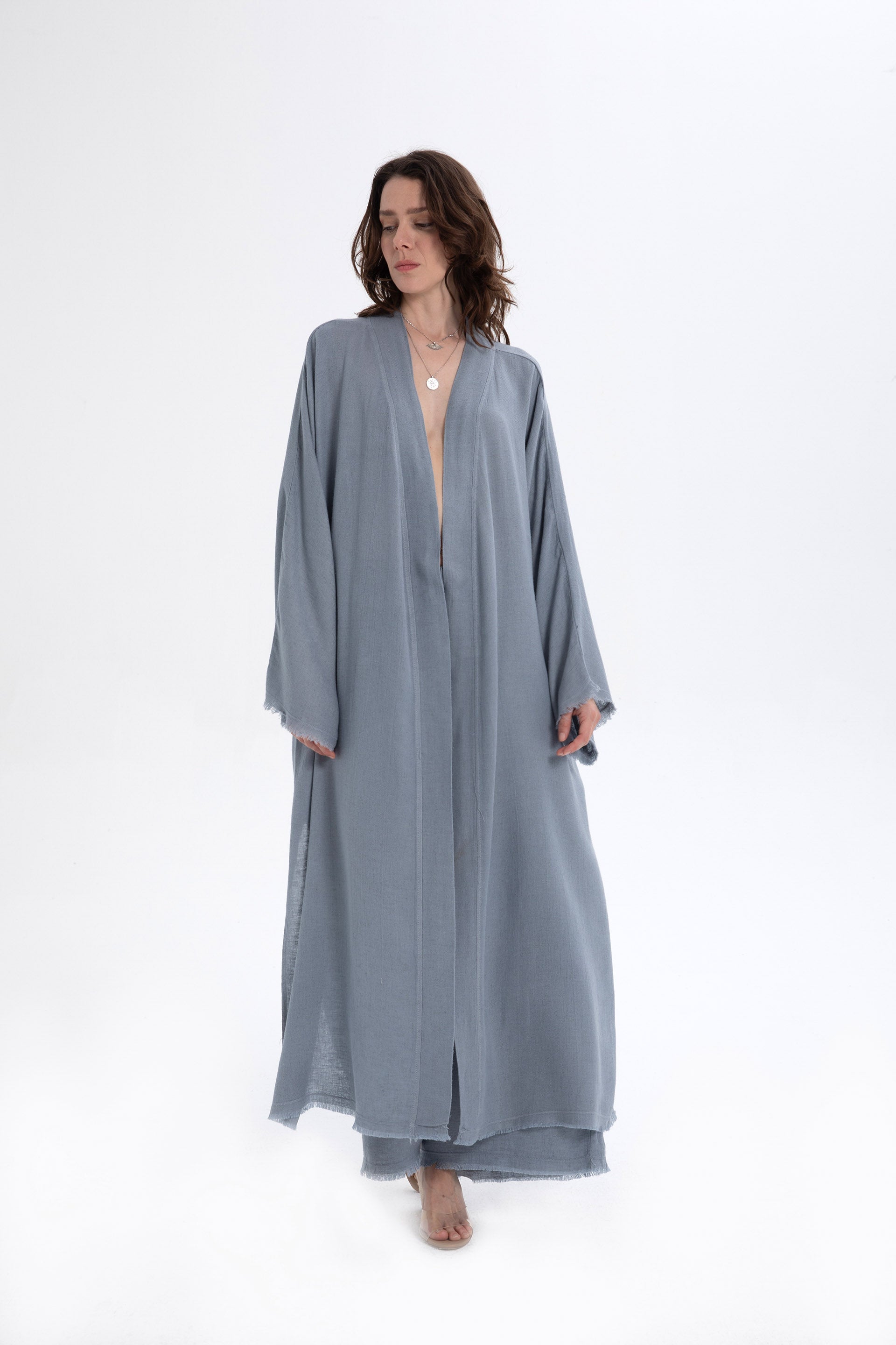 Natural Dokulu Oversize Kimono